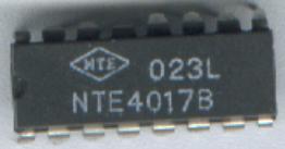 Scanned Image of an actual 4017B Decade Counter Inetgrated Circuit