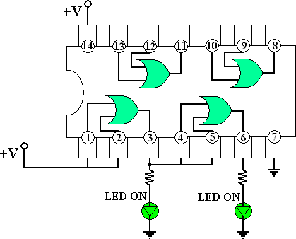 Simple circuit made with 7432 IC