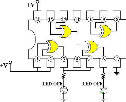 Simple circuit made with 7408 IC